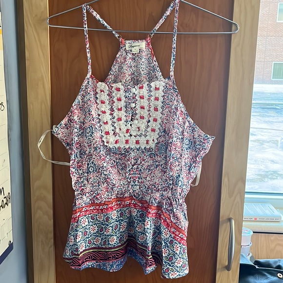 dygarni California Tops - Dygarni California Women's Floral Blouse - Size Large